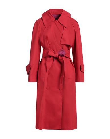 Dondup Woman Overcoat & Trench Coat Red Size 4 Cotton | YOOX (US)