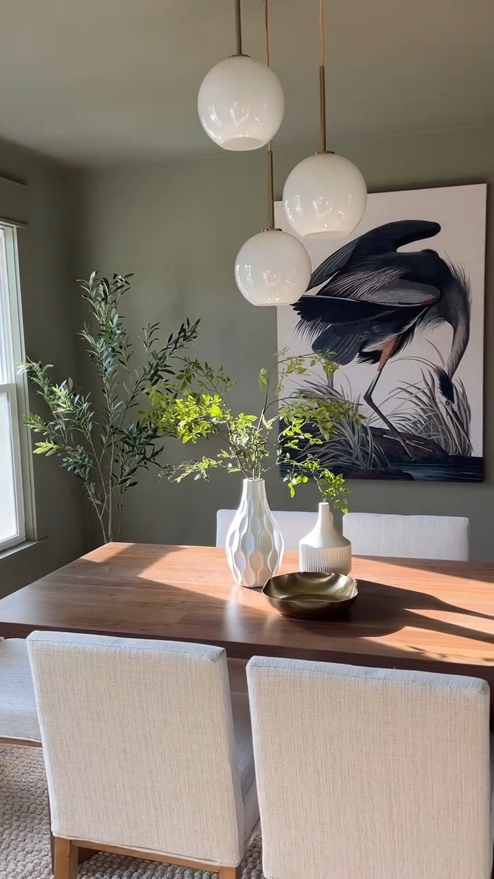 Why is no one talking about this green paint color? 🤯

At Ease Soldier is the perfect serene green and we are obsessed with how it turned out in our James Island flip.

In the office, we painted the ceilings, trim, and two of the walls in At Ease Solider, and covered the third wall in grasscloth. 

We usually don’t love accent walls but made an exception when we came across this @thibaut_1886 grasscloth wallpaper 🤪

In the dining room, we painted the ceilings, trim, and all walls in At Ease Soldier. Are you a fan of color drenching?

#homedesigntrends #houseflipping #renovation #homeimprovement #paintcolors #interiordesign