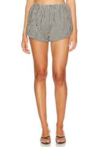 Aurelia Short in Gingham Black & Cream | Revolve Clothing (Global)