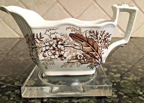 Antique Vintage Brown and White Transferware Gravy Boat Dish Bowl  | eBay | eBay US