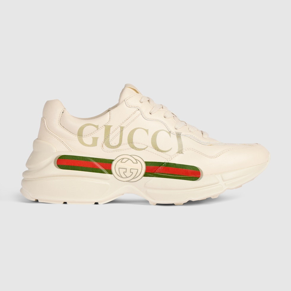 Women's Rhyton Gucci logo leather sneaker | Gucci (US)