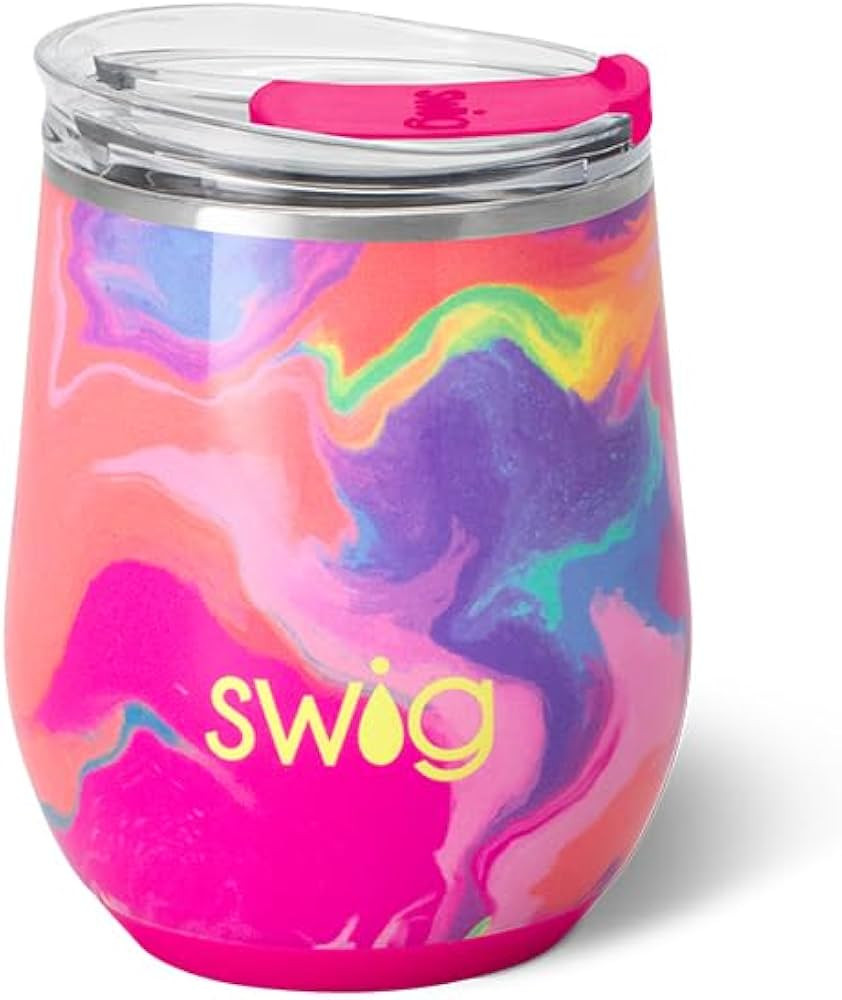 Swig Life 12oz Wine Tumbler with Lid, Stainless Steel, Dishwasher Safe, Portable, Triple Insulate... | Amazon (US)