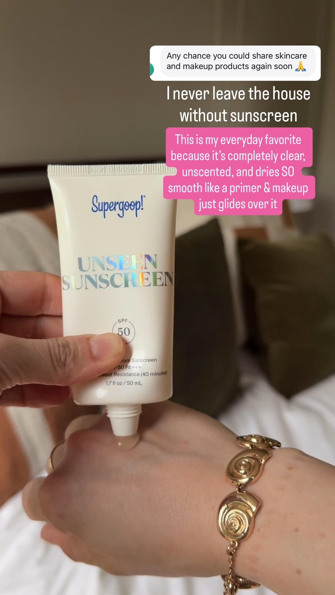 Clear sunscreen @Supergoop! 
20% off! I wear this every day and it dried absolutely smooth like a primer

#LTKselfcare #LTKgrwm #LTKBeauty