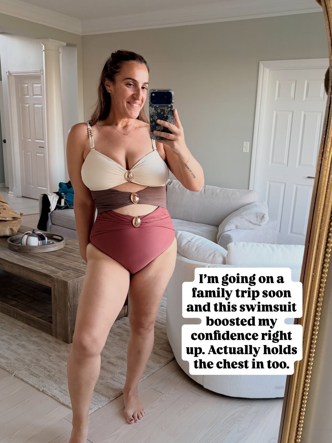 Who is traveling somewhere warm for the holidays?  If you are looking to escape these polor vortexes, this swim suit will make you feel as hot!

I'm wearing a medium.

#midsizeswimsuit #swimsuit #sexymidsizeswimsuit #beachvacation #resortwear 

 #LTKmomlife #LTKOver40 #LTKFindsUnder50