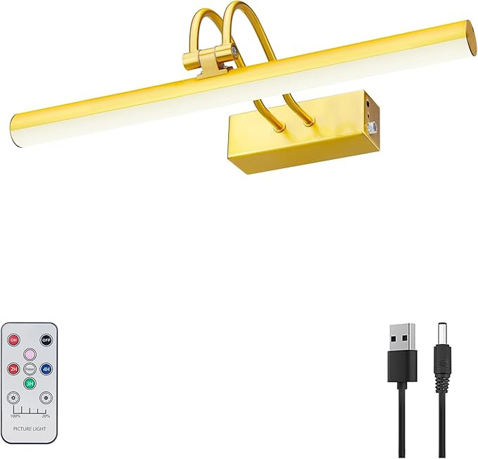 Picture Light,Picture Lights for Wall Cordless,13" Picture Lights with Timer and Dimmable,Battery... | Amazon (US)