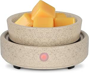 Ceramic Wax Melt Warmer Fragrance, 3 in1 Electric Candle Wax Warmer，Scented Wax Melt Wax Cubes ... | Amazon (US)