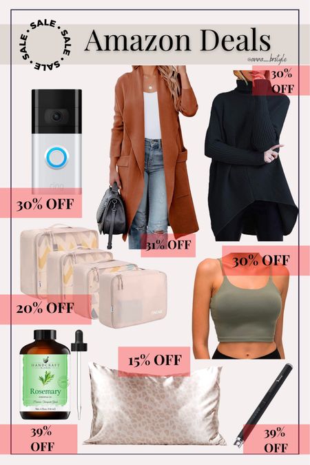 daily deals / amazon deals of they day / best of sale / amazon finds / rosemary essential oils / ring doorbell : amazon fashion finds / travel essentials / candle lighter / cardigan / satin pillowcase 

#LTKsalealert #LTKunder100 #LTKSale