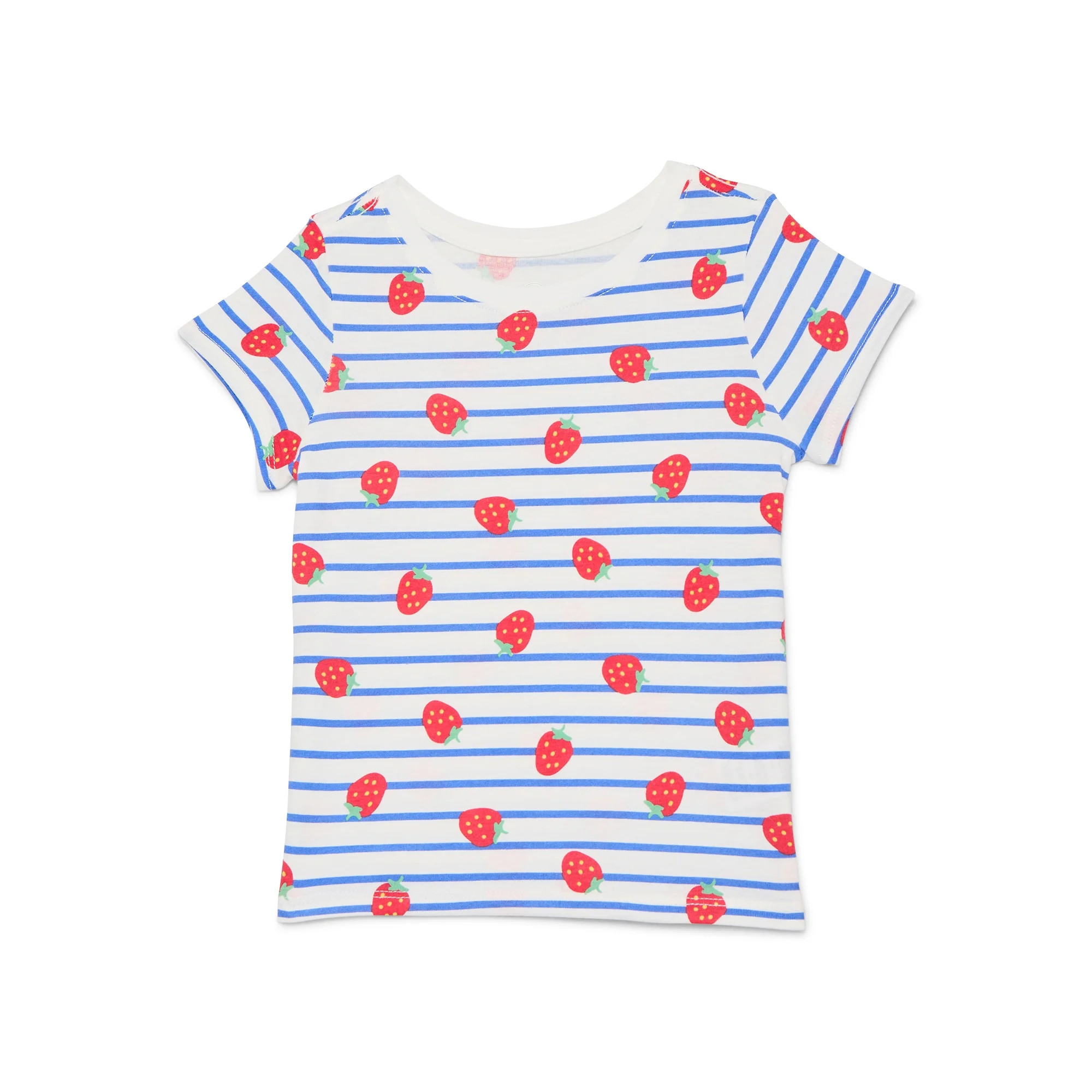 Wonder Nation Toddler Girls Tee with Short Sleeves, Sizes 18M-5T | Walmart (US)