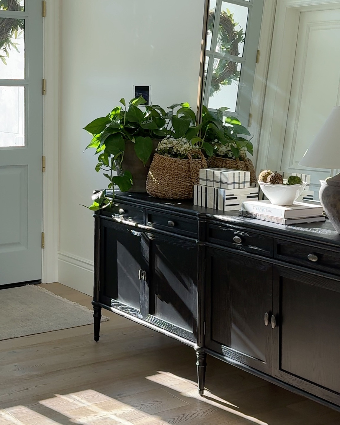 Entryway design!  Love this sideboard with so much storage!  My favorite lamp and decor I love!

#LTKHome #LTKSaleAlert