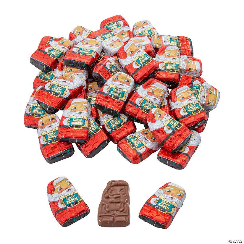 14 oz. Mini Classic Chocolate Santa-Shaped Crisps - 57 Pc. | Oriental Trading Company