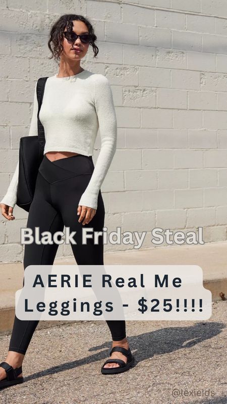 Now this just might be the best Black Friday deal! $25 #aerie Real Me leggings!!!! 

#blackfriday #cybermonday #leggings #aerieleggings 

#LTKCyberWeek #LTKfindsunder50 #LTKfindsunder100