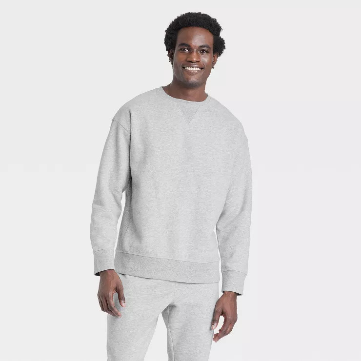 Men's Cotton Fleece Crewneck Sweatshirt - All in Motion™ | Target