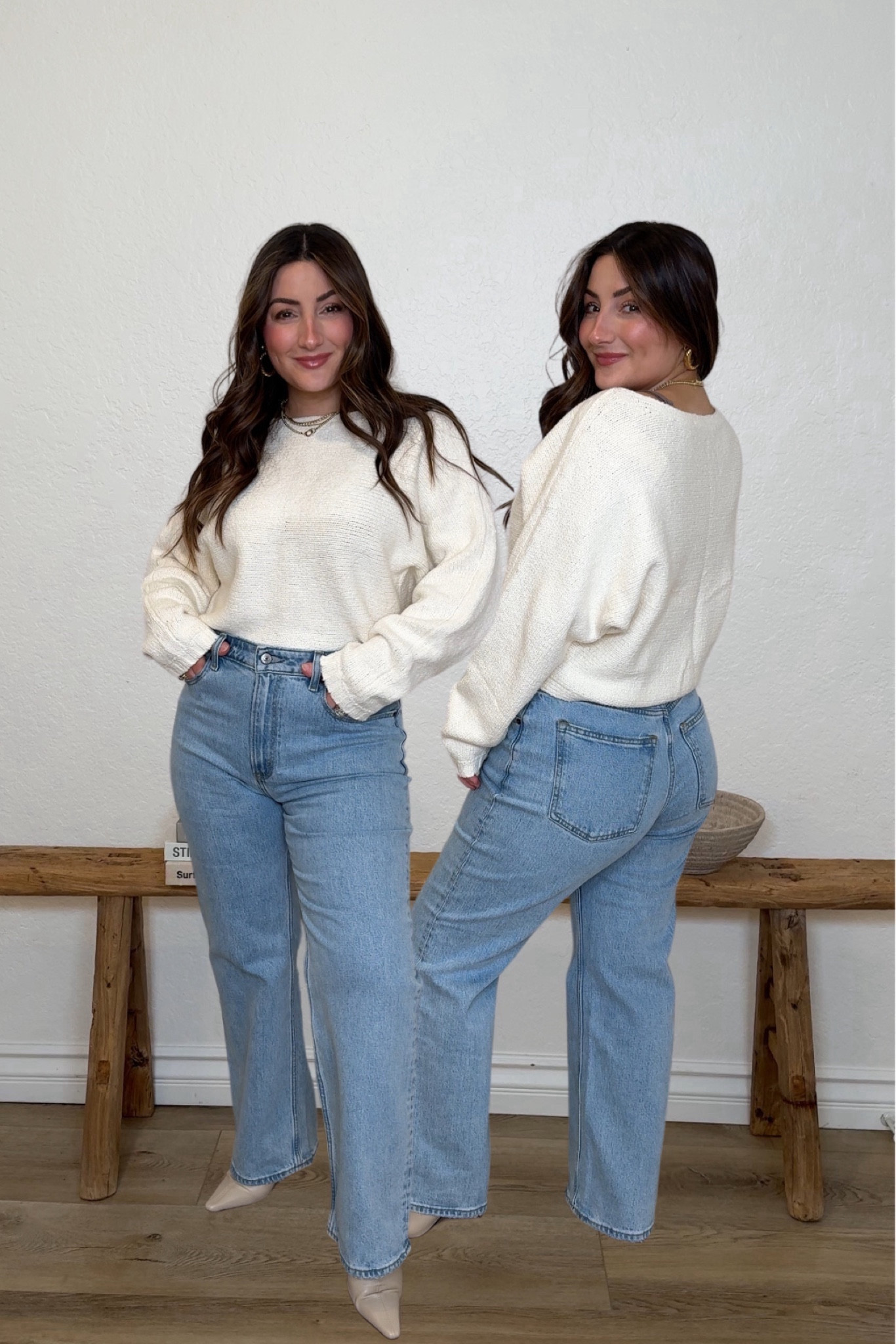 Jeans: curve love high rise relaxed: size 28 x-short, color: light
Sweater: xxs/xs color white (almost sold out but other colors available)


#abercrombiepartner

#LTKsalealert #LTKstyletip #LTKMostLoved