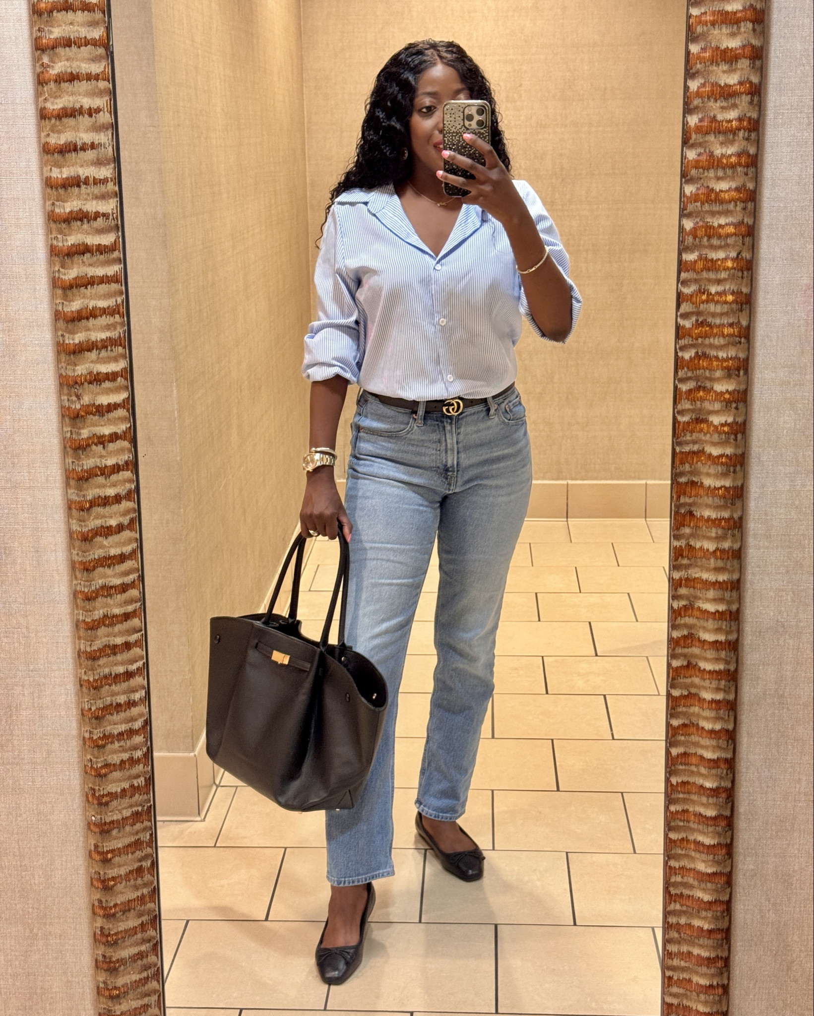 Casual Outfit 
My favorite straight leg jeans are true to size. Wearing a sizes small 26. 
Wearing size small in this button up shirt. 

Spring Outfits, Spring Outfits 2026, Casual Outfit, Ootd, 

#LTKootd #LTKSaleAlert #LTKOver40