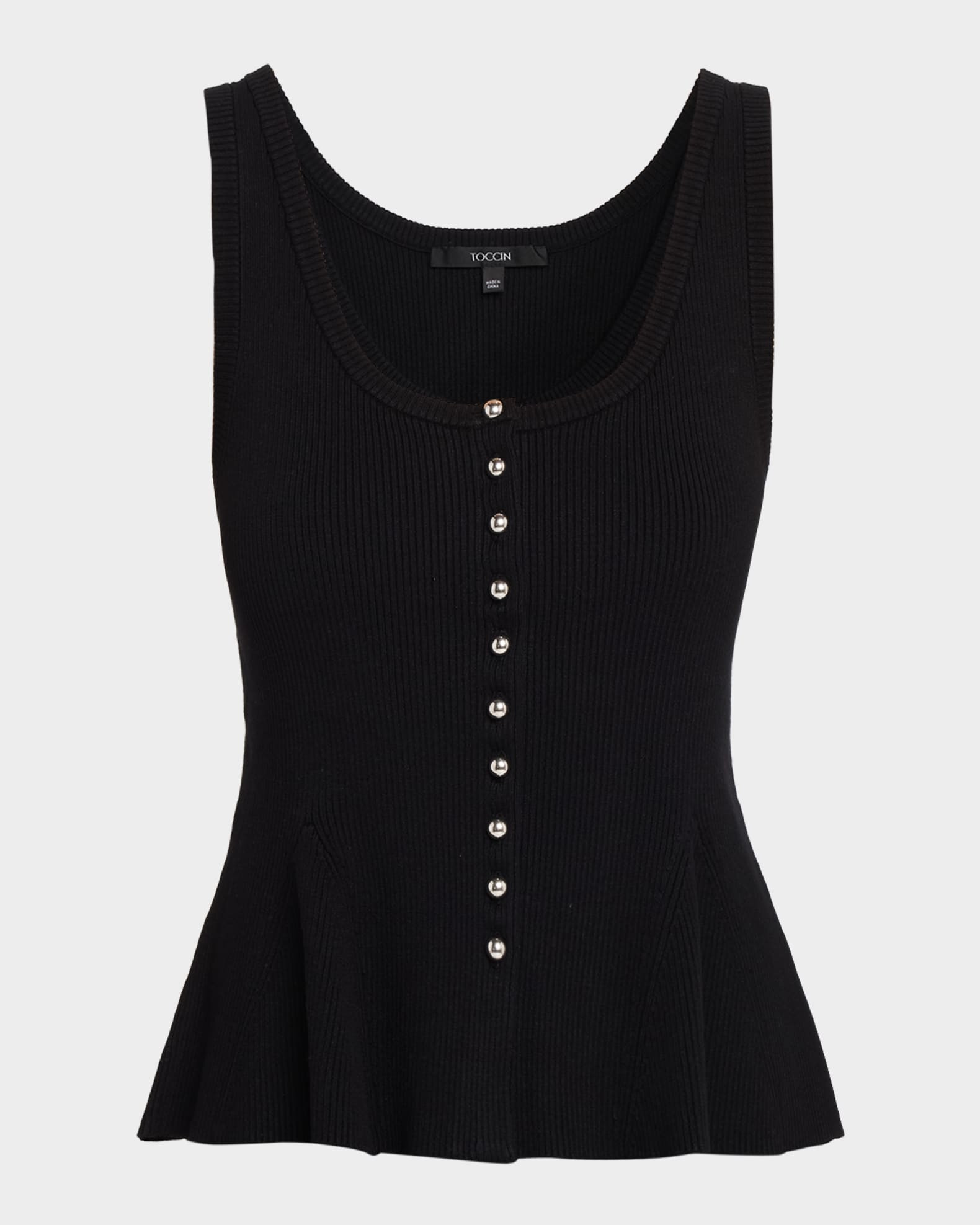 Eden Ribbed Peplum Tank Top | Neiman Marcus
