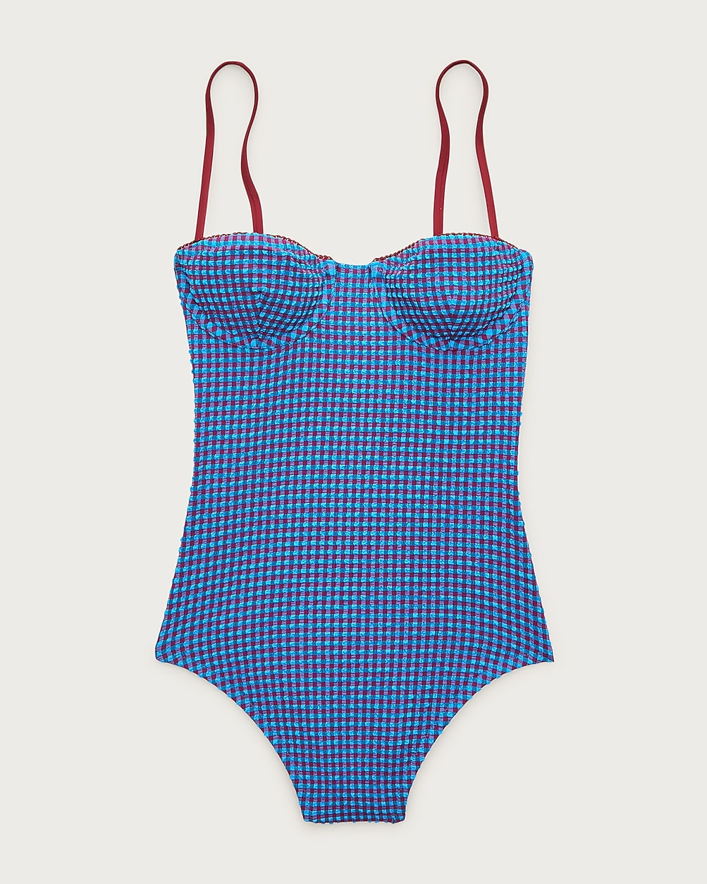 Balconette underwire one-piece in gingham | J. Crew US