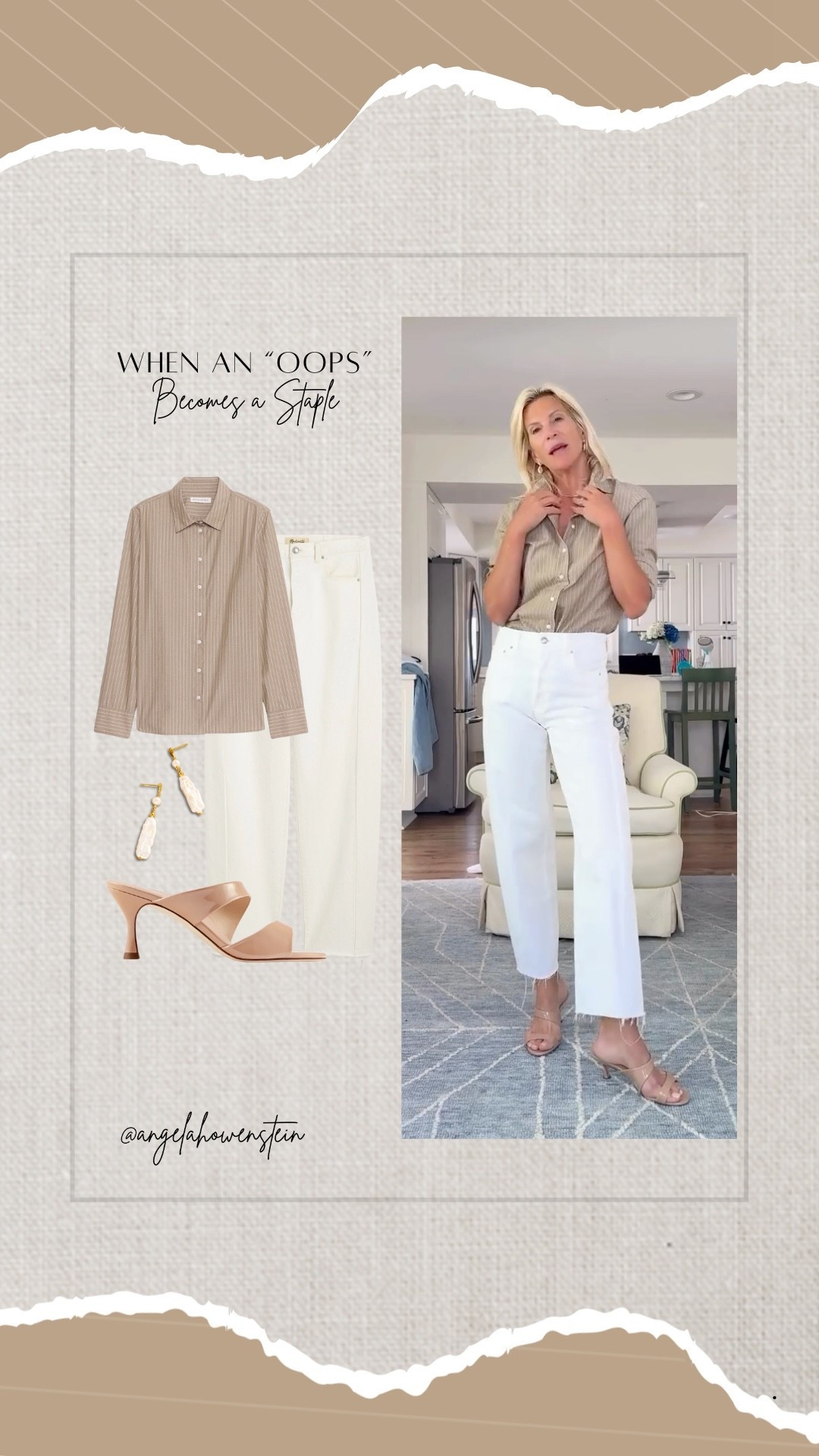 This “oops” workwear shirt is now my go-to for polished days without the fuss. Paired with crisp white denim = effortless chic.

prefall outfit, classic style, workwear top, striped shirt, timeless fashion, fall transition style



#LTKStyleTip #LTKWorkwear #LTKOver40