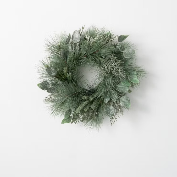 Sullivans Cedar & Eucalyptus Artificial Mini Wreath 4.5"H Green | Target