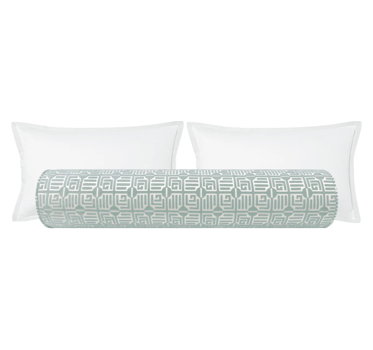 THE BOLSTER :: LABYRINTH VELVET // MIST | THIBAUT | LITTLE DESIGN COMPANY
