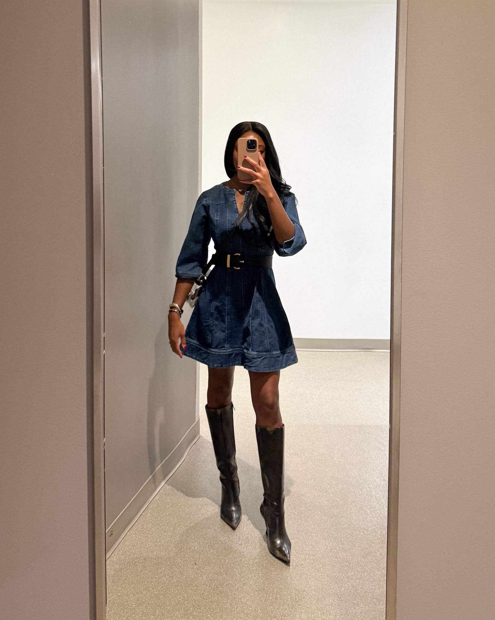 Jonas Brothers Concert outfit 🖤 Wearing a size 2 in this denim dress!

#LTKSeasonal #LTKSaleAlert #LTKFindsUnder100