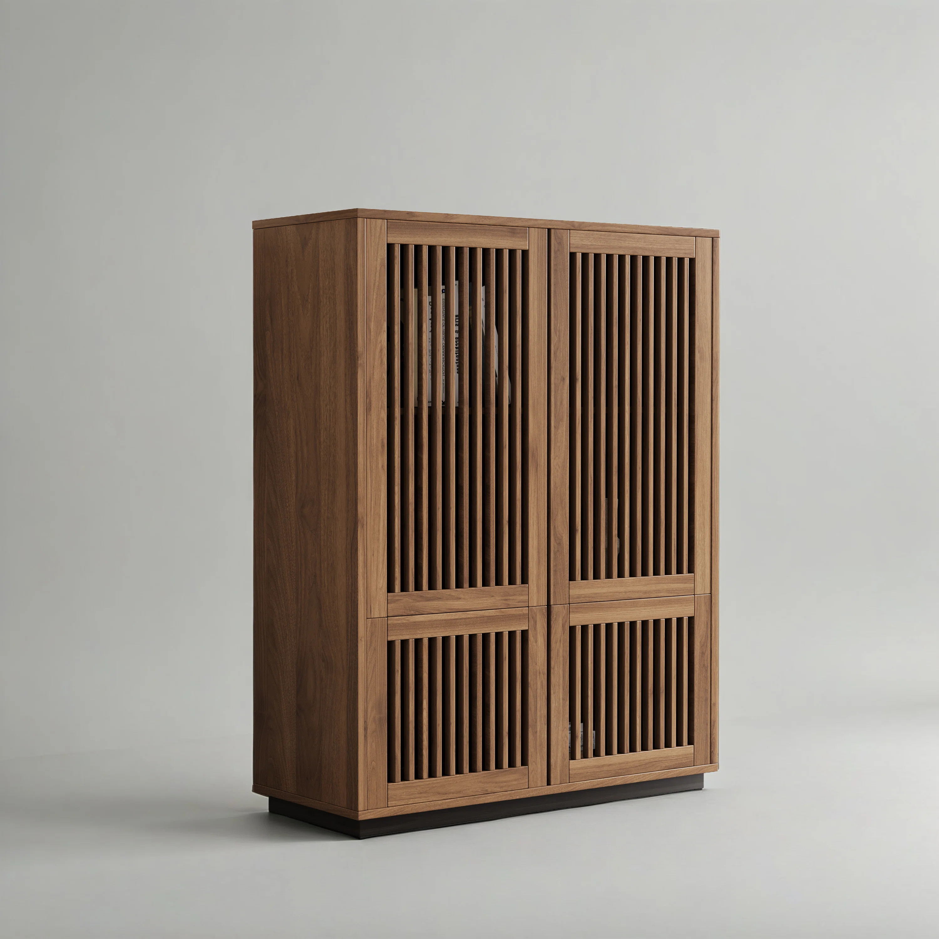 Roanoke 34.84in Walnut-colored Sideboard With 4 Adjustable Shelves | Wayfair North America