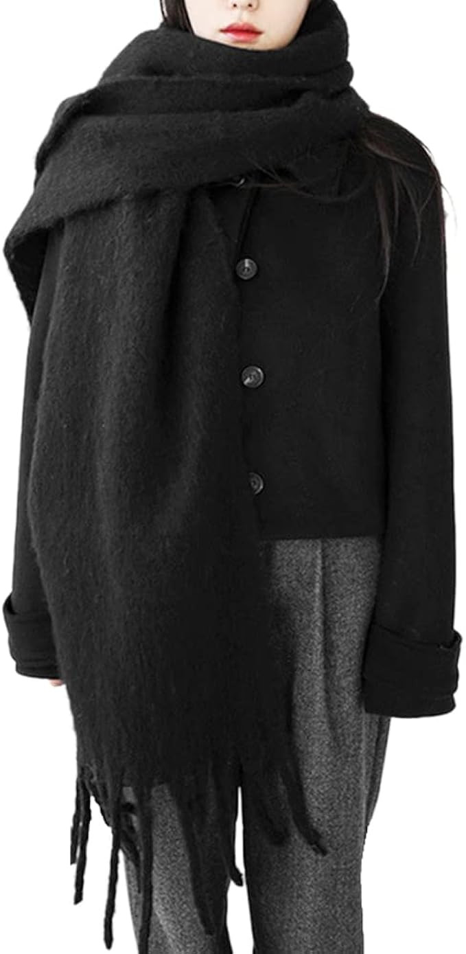 OUNIYA (Premium) Large Chunky Scarf Colorful Cashmere Feel Oversized Scarves Blanket Soft Big Woo... | Amazon (US)