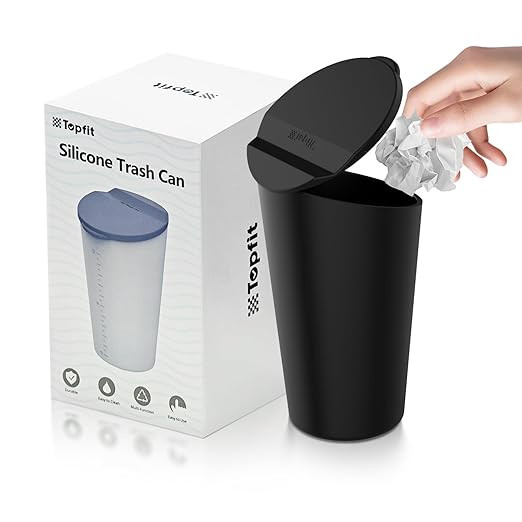 BMZX Car Trash Can with Lid Small Cup Holder Door Pocket Garbage Can Bin Trash Container Fits Aut... | Amazon (US)
