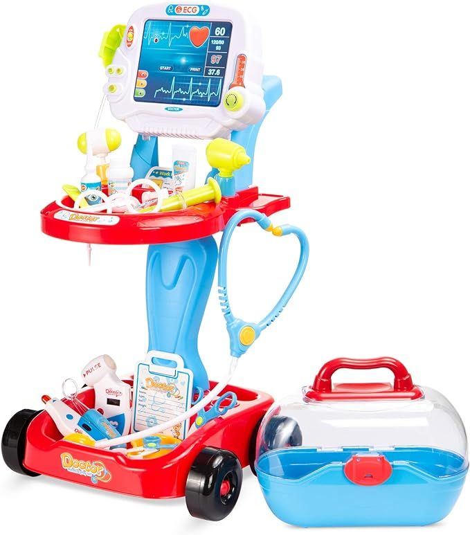 Best Choice Products Play Doctor Kit for Kids, Pretend Medical Station Set for Boys & Girls with ... | Amazon (US)