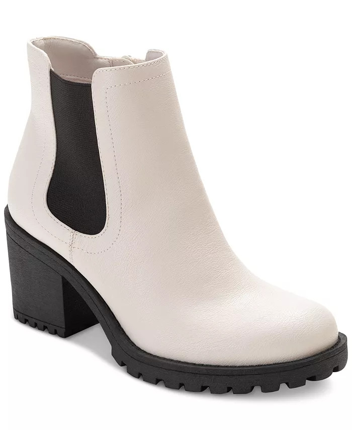Sun + Stone Morghan Lug Sole Block-Heel Booties, Created for Macy's - Macy's | Macys (US)