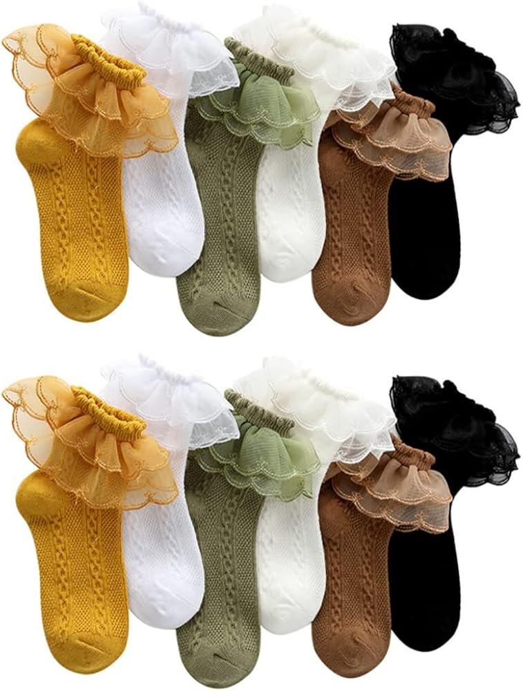 Toptim Kids Girls' Crew Socks | Amazon (US)