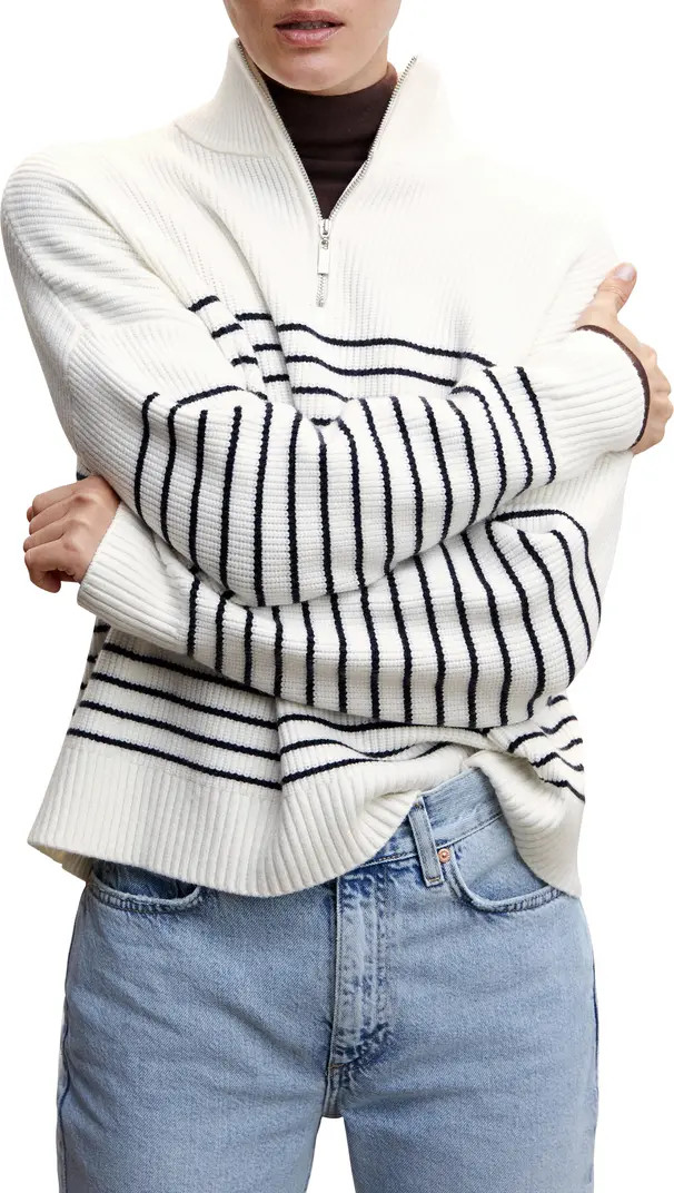 Stripe Quarter Zip Sweater | Nordstrom
