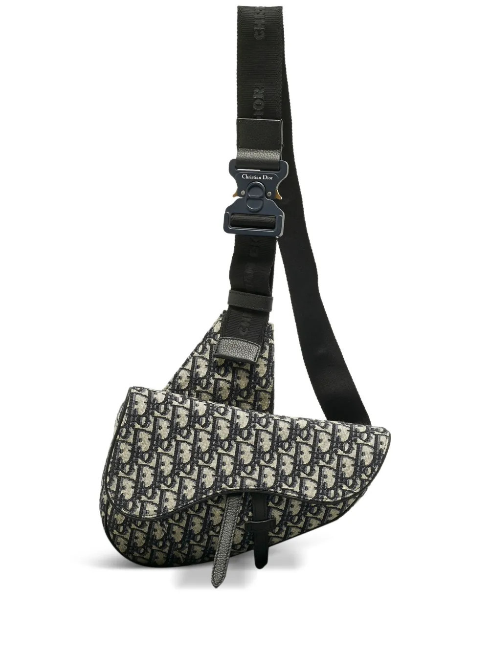 Christian Dior Pre-Owned Saddle oblique-canvas shoulder bag - Blue | Farfetch Global