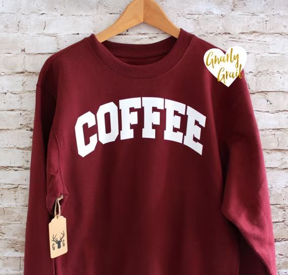 Coffee Sweatshirt - Coffee Shirt - Coffee Jumper - Fleece Crewneck Sweatshirt | Etsy (US)