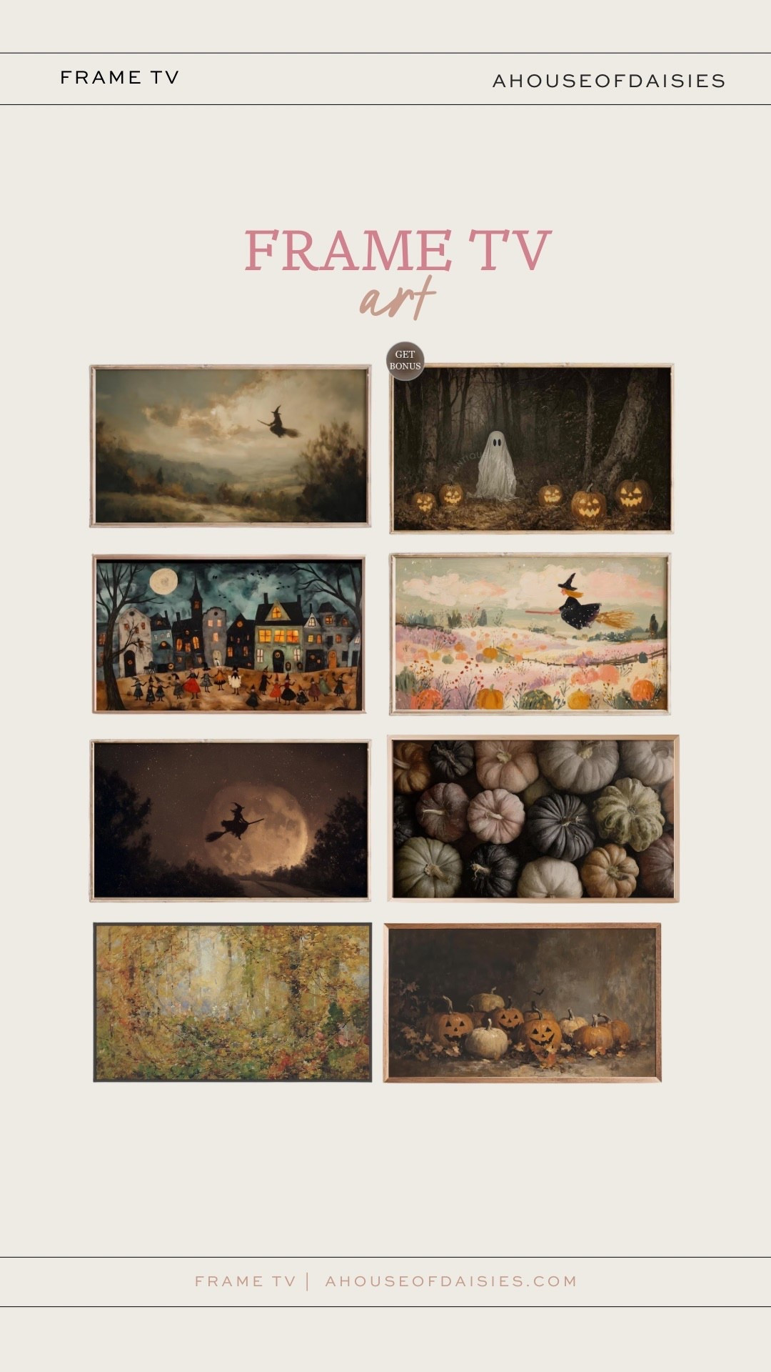 Frame tv, Halloween art, fall art 

#LTKHalloween #LTKHome #LTKSeasonal