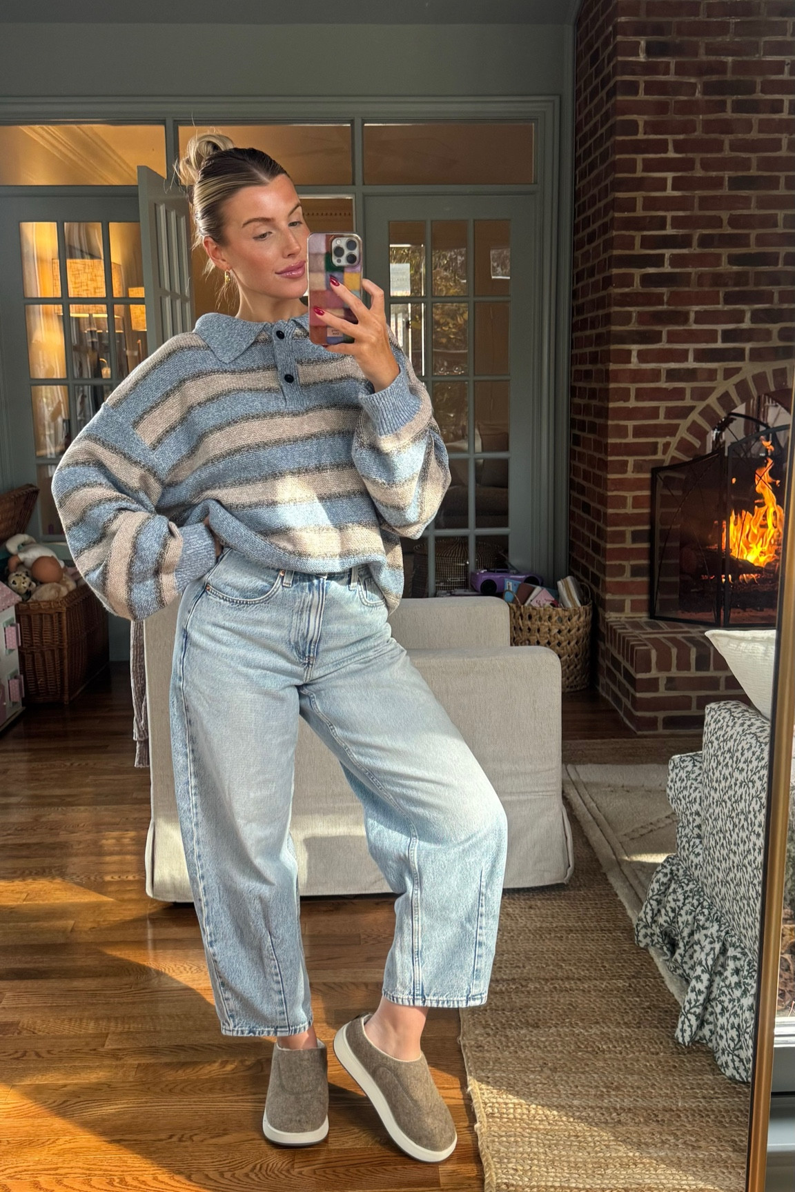 Wearing size 2 in jeans and large in sweater! 

#LTKdayinmylife #LTKmomlife #LTKootd