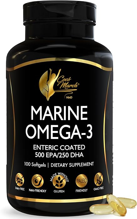 Coc\u00f3 March N.M.D Marine Omega-3 Fish Oil \u2013 High Potency Omega 3 Supplement with 500 mg ... | Amazon (US)
