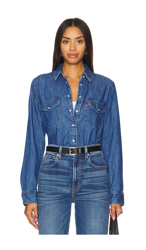 LEVI'S Iconic Western Shirt in Denim-Medium. Size M. Also in L, S, XL, XS. | Revolve Clothing (Global)