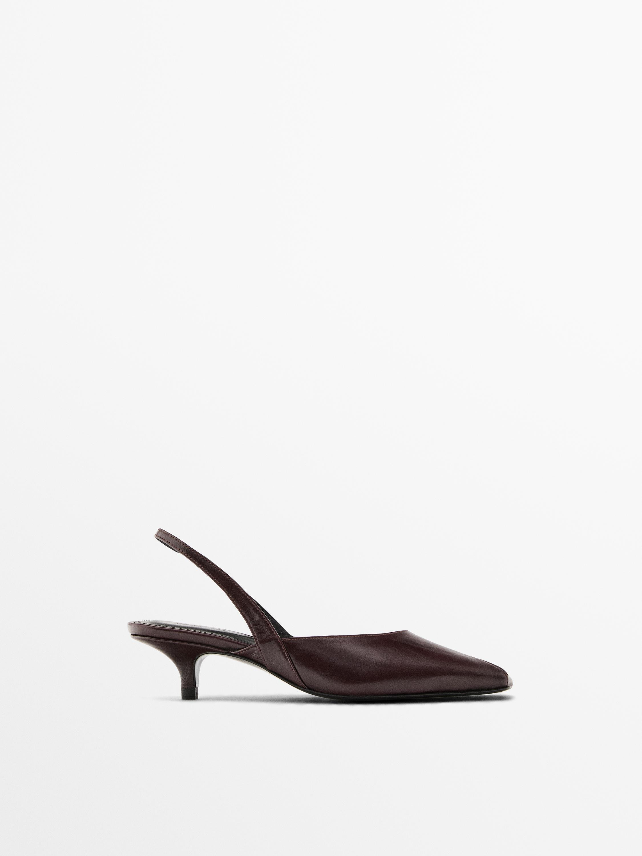 Absatzsandalen mit offener Zehenpartie | Massimo Dutti DE