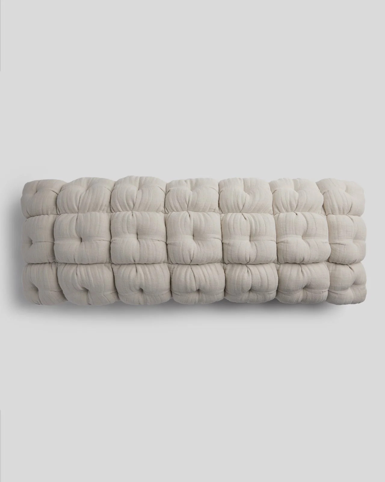 Cloud Linen Puff Lumbar Pillow Cover (Bone) | Parachute