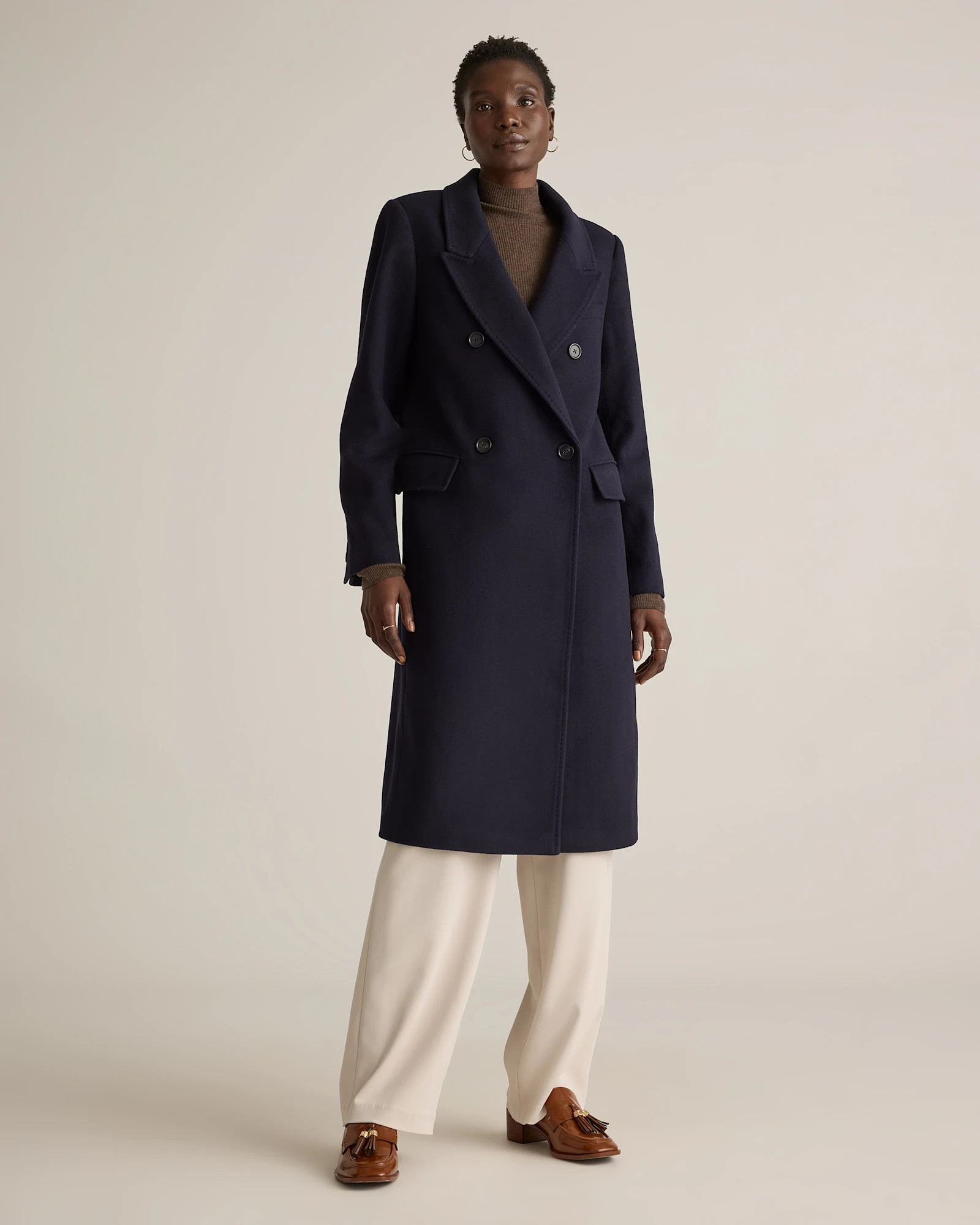 Italian Wool Double-Breasted Coat | Quince