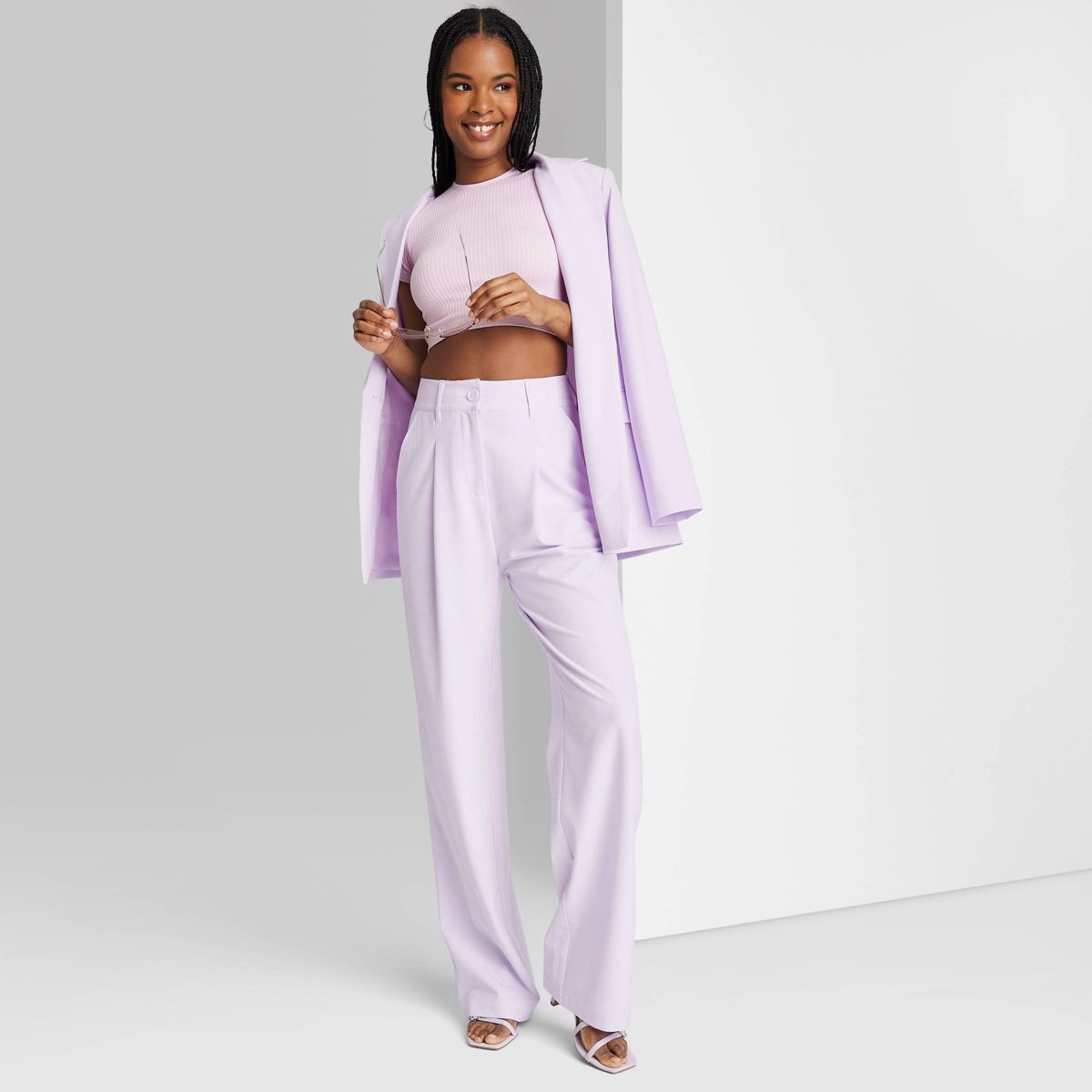 Women's Wide Leg Trousers - Wild Fable™ Lavender 16 | Target