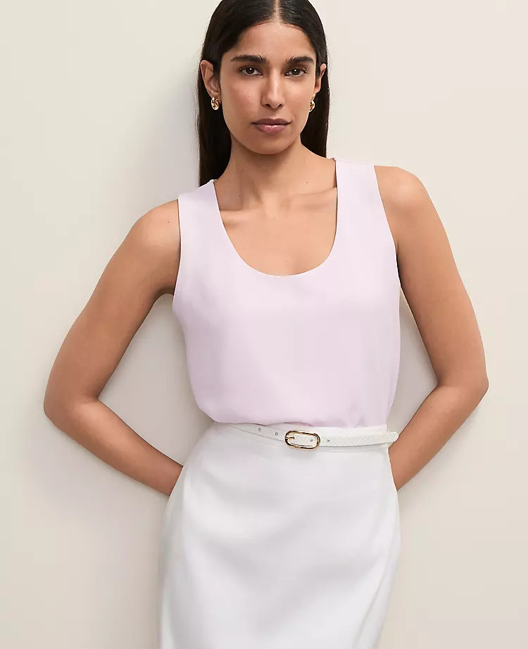 Mixed Media Tank Top | Ann Taylor