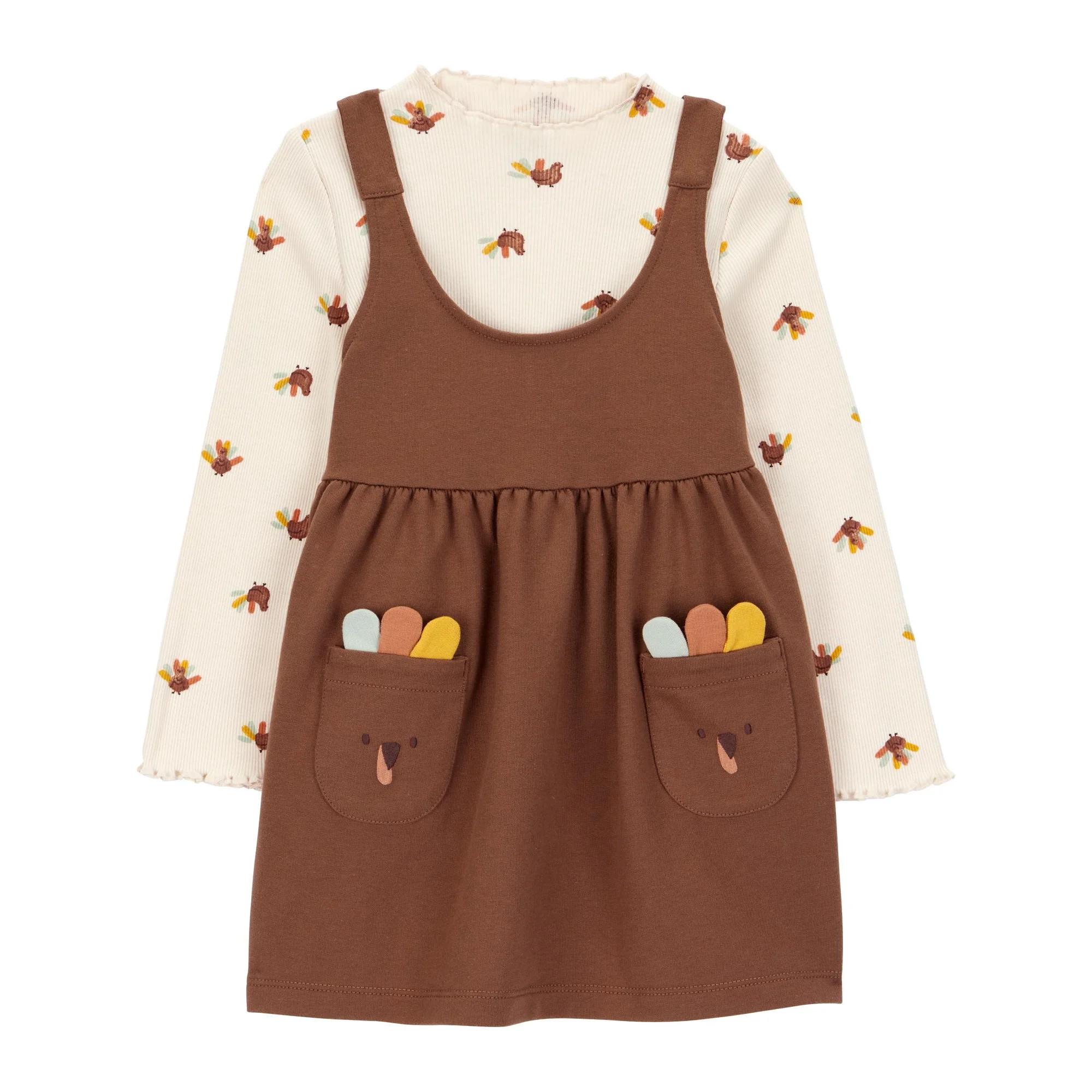 Carter's Child of Mine Toddler Girl Thanksgiving Dress, Sizes 12M-5T - Walmart.com | Walmart (US)