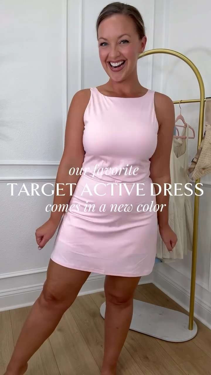 The viral Target Active Dress now comes in this gorgeous pink color! I love the drop seat easy bathroom shorts on this one! I wore the red one at Disney and it was so comfy! Wearing my True Size Medium

#target #targetstyle #activedress #activewear #targetactivewear #disneyoutfitidea #activedresswithshorts 

 #LTKActive #LTKMidsize #LTKFindsUnder50