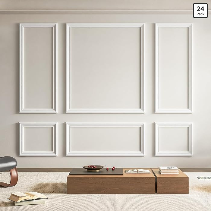 Art3d Pre-Cut Wall Molding Set of 6 pcs, Ready-to-Assemble Wainscoting Panels for Interior Wall D... | Amazon (US)