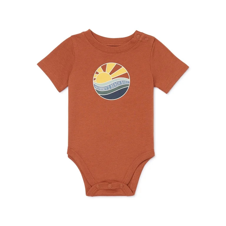 Garanimals Baby Boy Short Sleeve Graphic Bodysuit, Sizes 0-24 Months | Walmart (US)