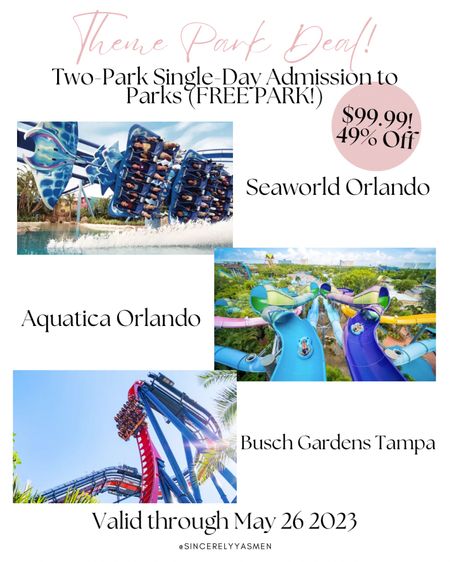 Orlando theme park deal! #groupon #orlando #themeparks #seaworld #aquatica #buschgardens 

#LTKsalealert #LTKtravel #LTKfamily