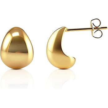 Teardrop Gold Plated Earrings - 18K Gold Plated Lightweight Earring Fashion Jewelry Set Gifts For... | Amazon (US)