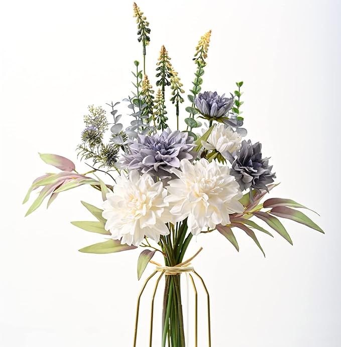 GDSSG Fake Artificial Flowers Arrangements Centerpiece Table Decorations Like Real Silk Flowers B... | Amazon (US)