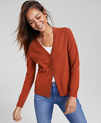 Charter Club Women's 100% Cashmere Cardigan, Created for Macy's, Regular & Petites - Macy's | Macy's
